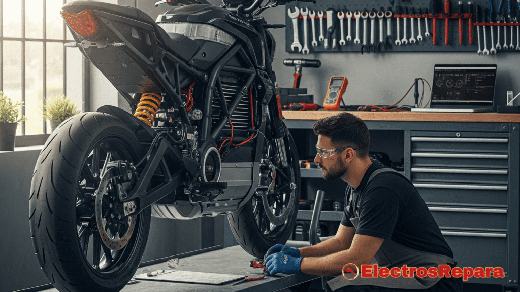 Confía la revisión de la suspensión de tu moto eléctrica a expertos. El mantenimiento profesional asegura rendimiento y seguridad en cada viaje.
