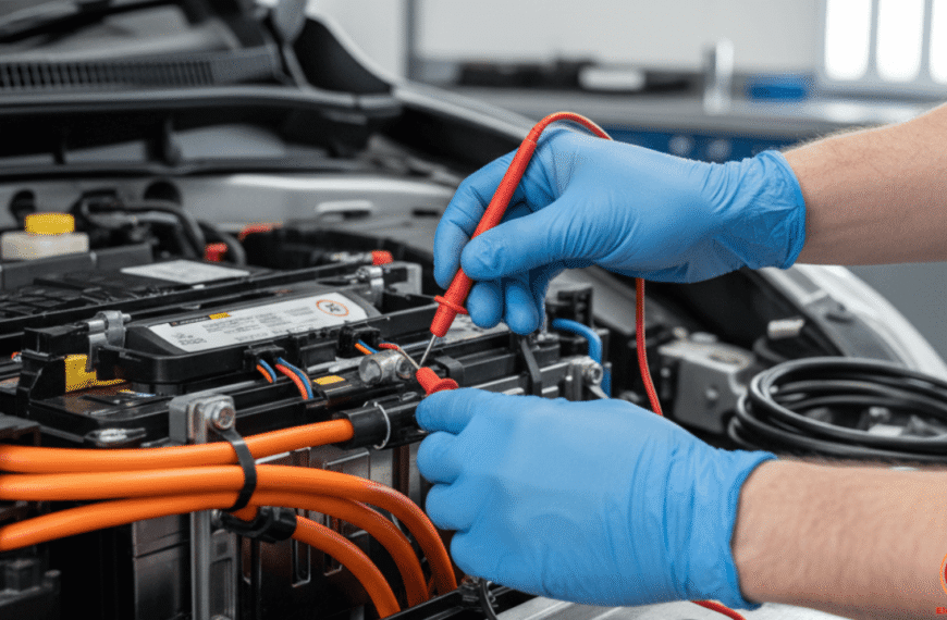 "Inspección visual para diagnóstico fallos sensores EV en sensor batería coche eléctrico y reparación sensores coche eléctrico en averías vehículos eléctricos." Ubicación Sugerida: En la subsección "Métodos de Diagnóstico: Paso a Paso para Identificar Fallos"