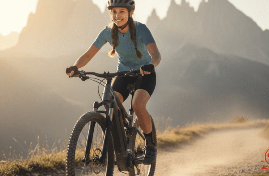 Descubre la libertad y el placer de la movilidad sostenible con e-bikes: un ciclista pedaleando sin esfuerzo por senderos soleados con montañas de fondo. Aprende el mantenimiento bicicleta eléctrica esencial para garantizar seguridad bicicleta eléctrica en cada aventura. ¡Optimiza tu experiencia en bicicletas eléctricas!