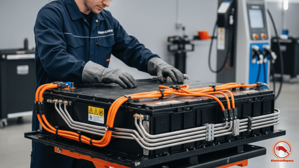 Mantenimiento coche eléctrico: Inspección del paquete de batería de alto voltaje y prevención de fallos de motor VE.