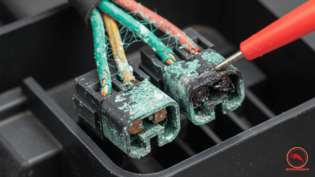 Conexión suelta en el cableado interno de un patinete eléctrico. Fusible patinete eléctrico fundido síntomas