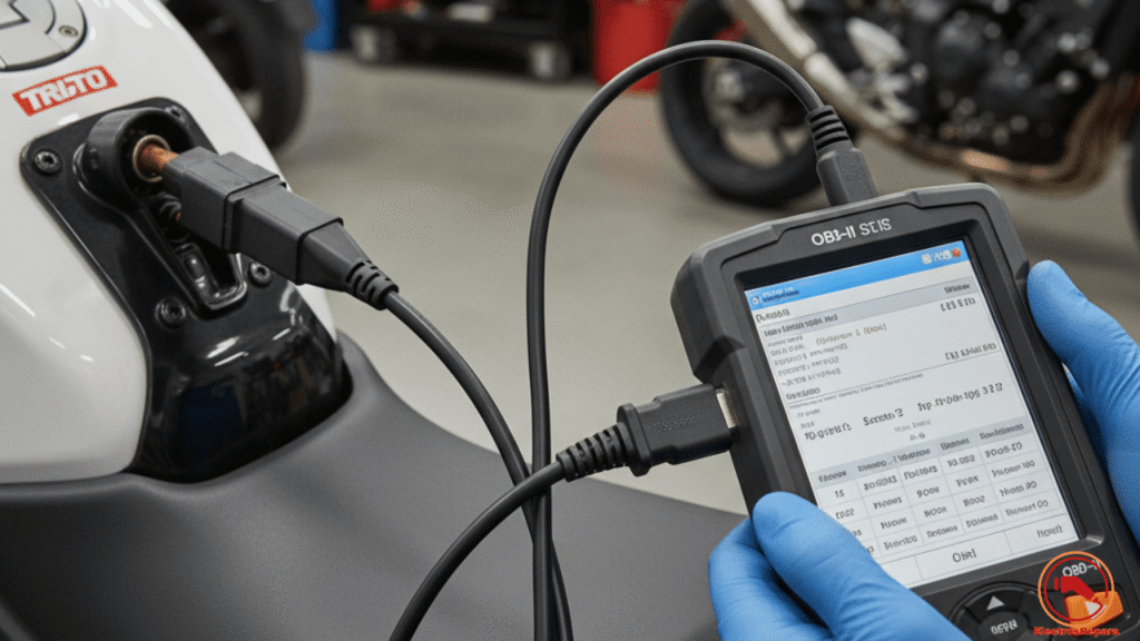 escáner OBD moto eléctrica, diagnóstico moto eléctrica, borrar códigos de falla DTC.