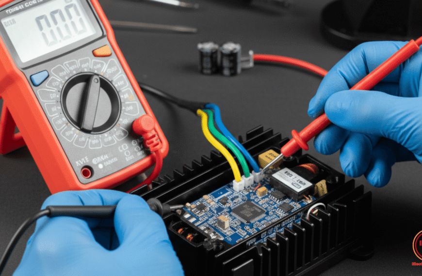 Comparativa visual entre un controlador dañado y un controlador nuevo, ilustrando la necesidad de la Sustitución controlador bicicleta eléctrica y el reparación controlador e-bike precio.