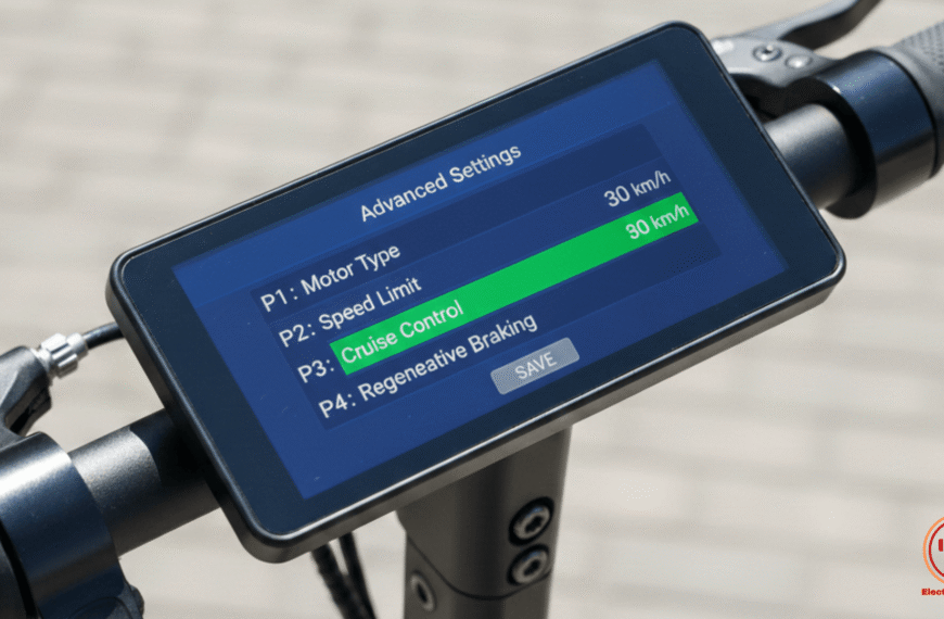 Ajustes P-Settings en la Pantalla Patinete Eléctrico para optimizar el rendimiento y la Tecnología Patinete Eléctrico.