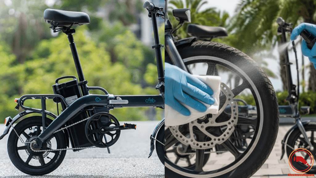 Cómo limpiar correctamente los discos de freno de una bicicleta eléctrica.
