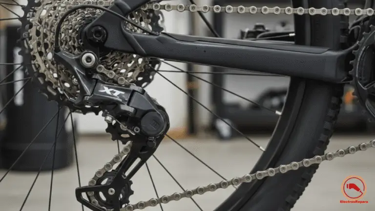 Detalle técnico de un cassette de piñones para e-bike mostrando el desgaste típico en forma de aleta de tiburón debido al uso intensivo de la asistencia eléctrica