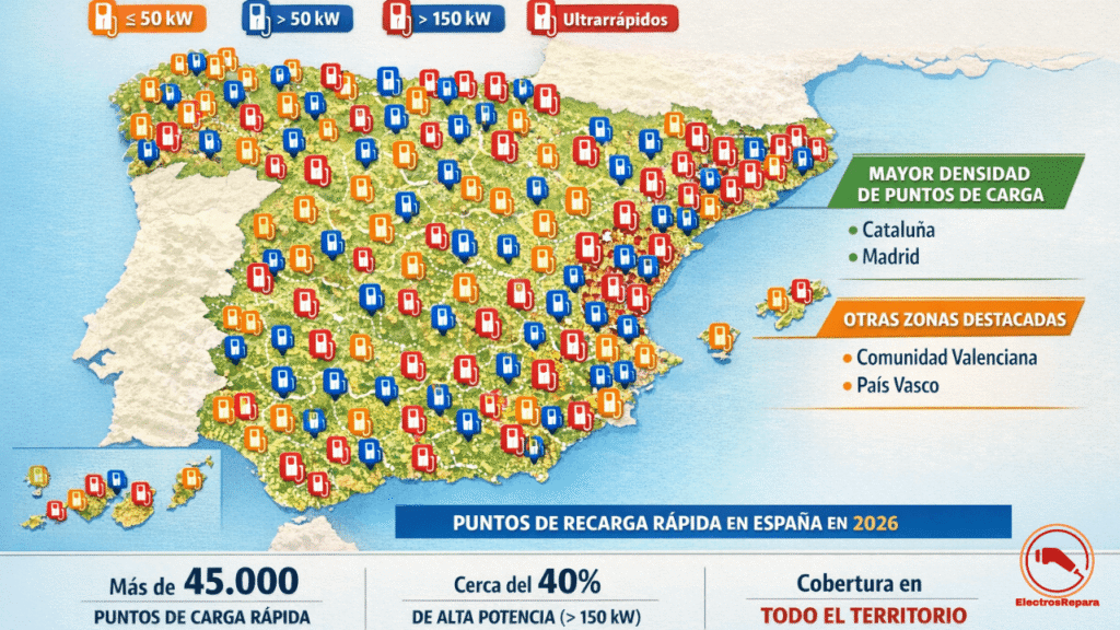 Mapa Interactivo de Puntos de Recarga Rápida