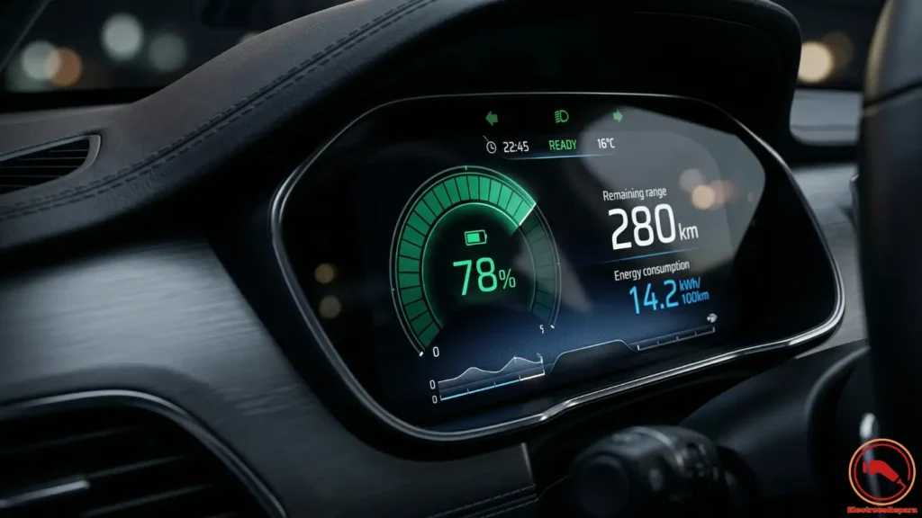 modos de conducción ECO Normal Sport coche eléctrico pantalla